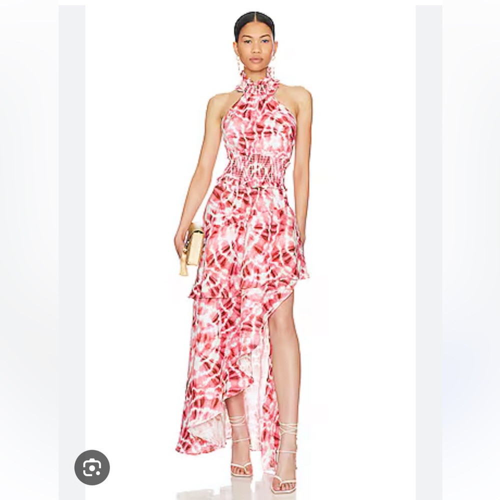 Mckenzie High-Neck Smocked Maxi Dress, NWT, Elliatt, NWT